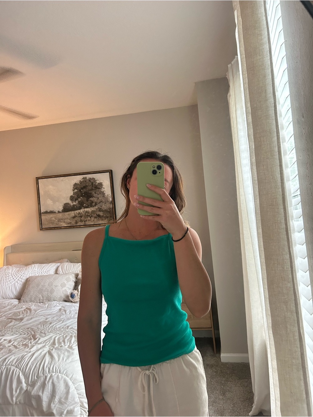 Target Emerald Green Tank Top - Women's Slim Fit Knit